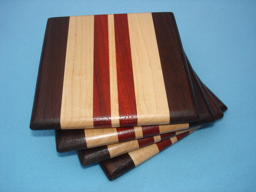 Wood Coasters - Walnut, Maple & Padauk
