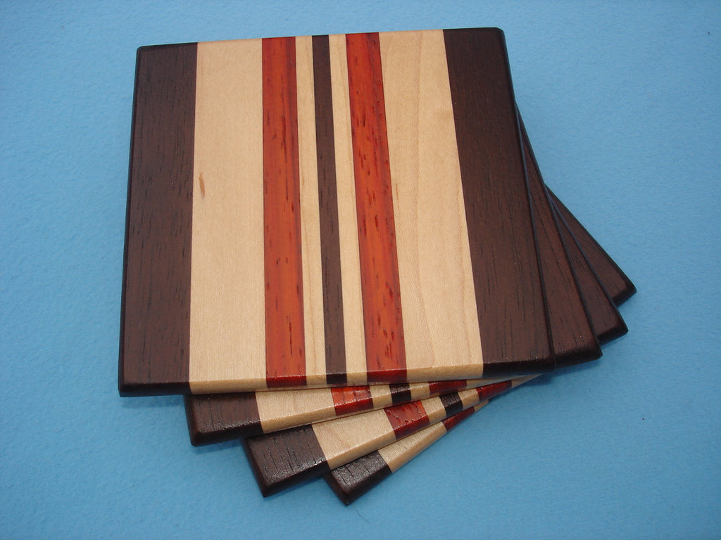 Wood Coasters - Walnut, Maple & Padauk