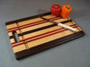 Highlight Series Large Cutting Board with Handle - Walnut, Maple & Padauk