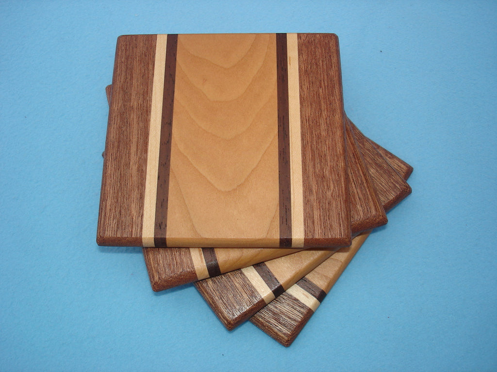 Wood Coasters - Sapele, Maple, Walnut & Cherry
