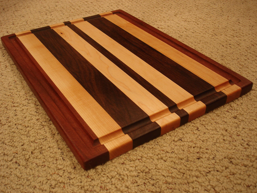 Woodland Series Extra-Large Cutting Board - Sapele, Maple & Walnut